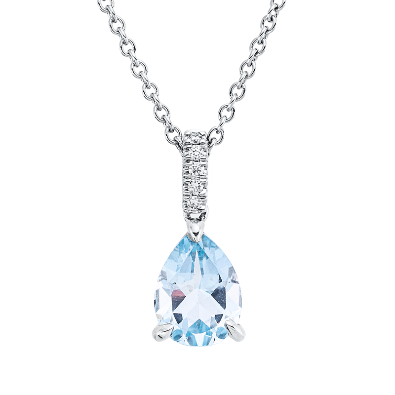 Collier 18 kt WG, mit ZÖ 42 cm