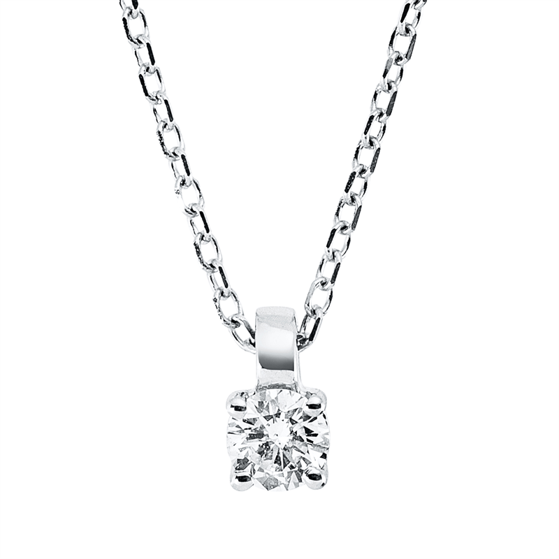 Collier 4er-Krappe 18 kt WG, mit ZÖ 42 cm