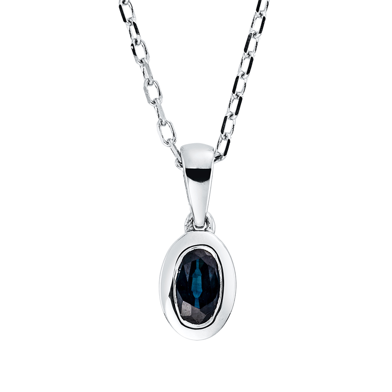 Collier 18 kt WG, mit ZÖ 42 cm