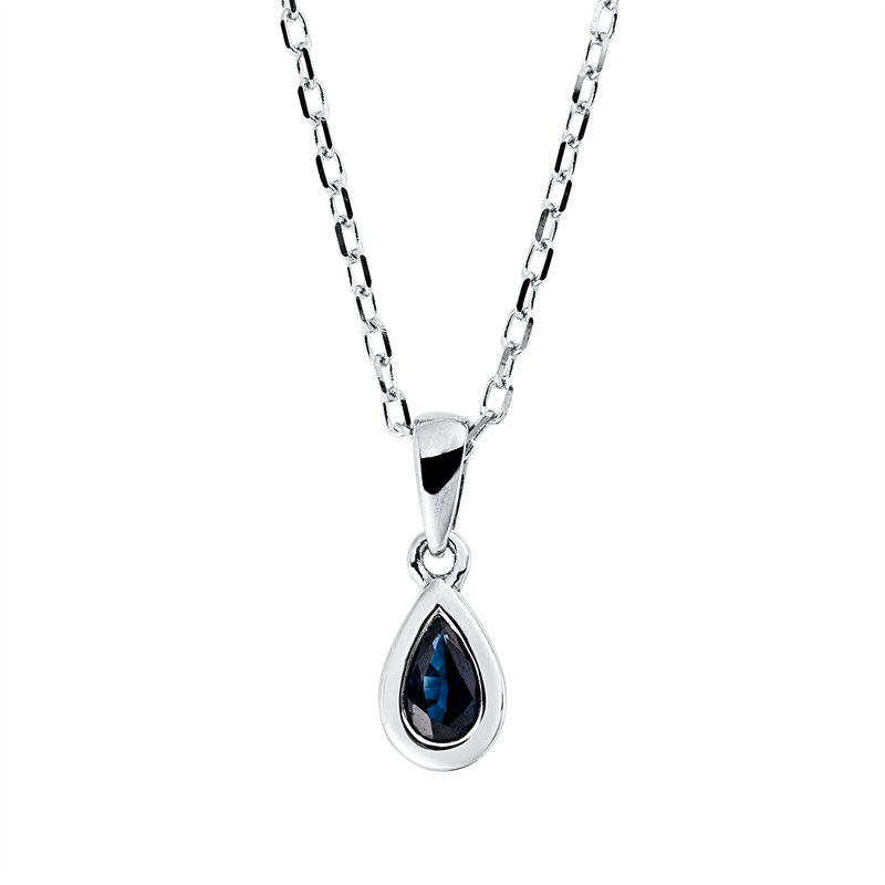 Collier 18 kt WG, mit ZÖ 42 cm
