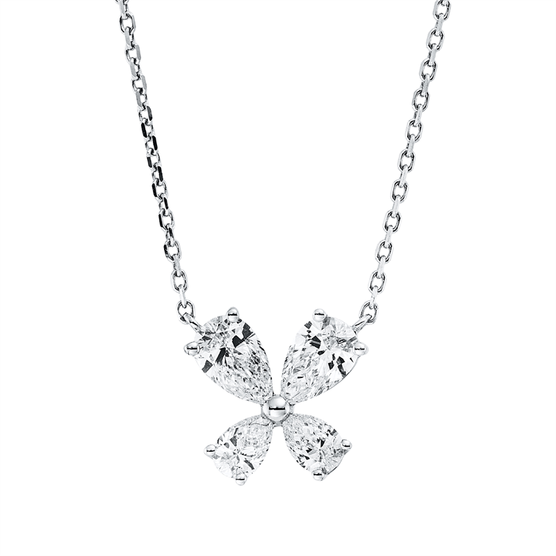 Collier 18 kt WG, mit ZÖ 40 cm