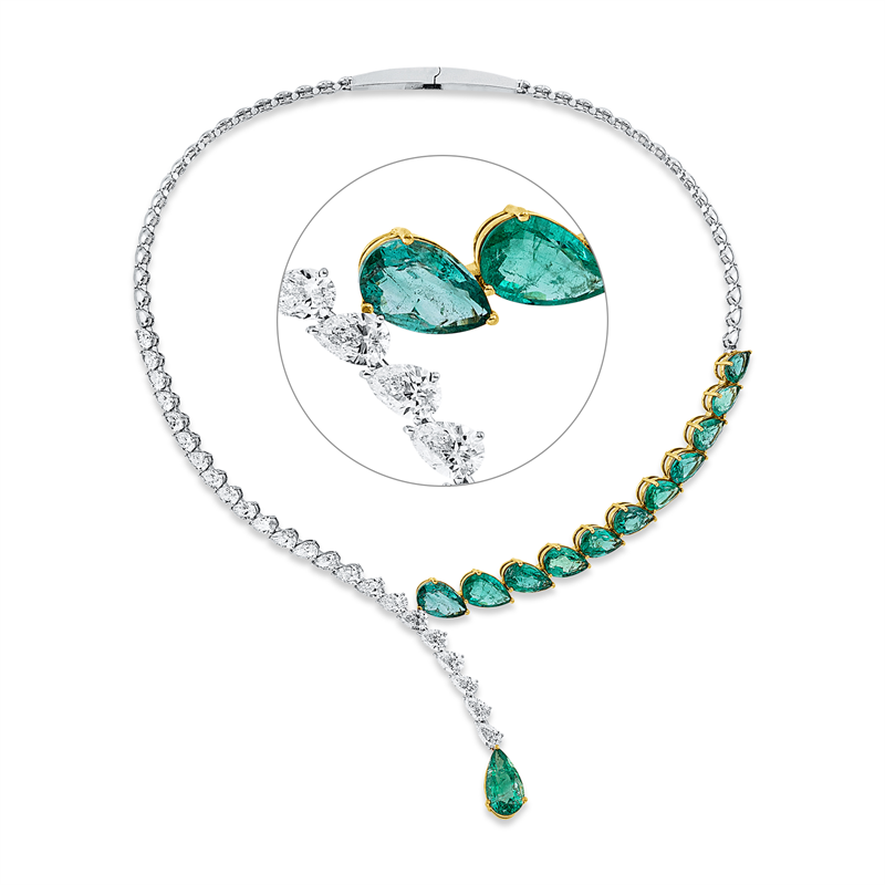 Collier 18 kt WG+GG