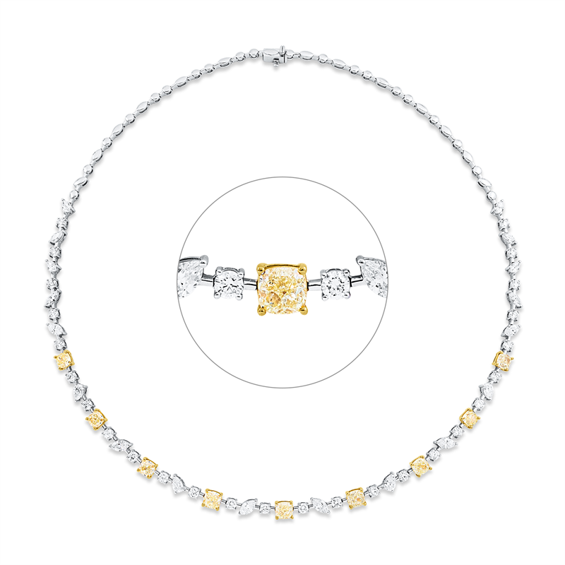 Collier 18 kt WG+GG