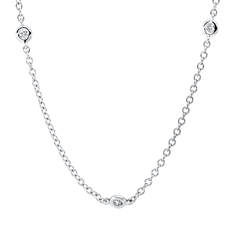 Collier 18 kt WG, mit Öse
