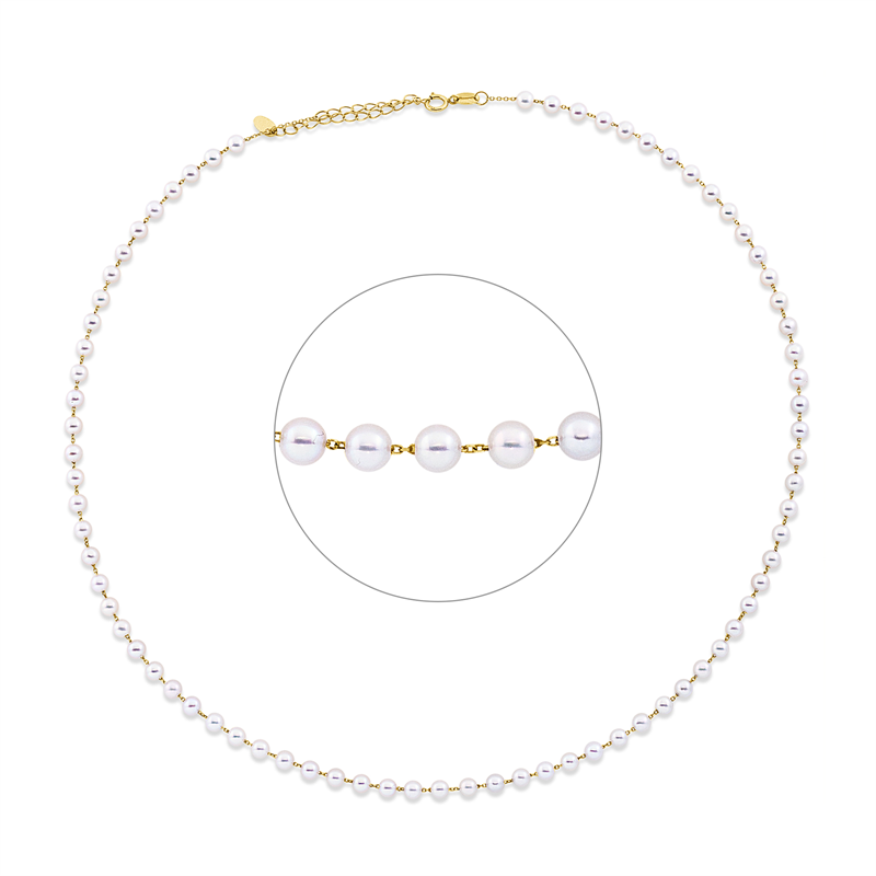Collier 18 kt GG, mit ZÖ 40,6 cm
