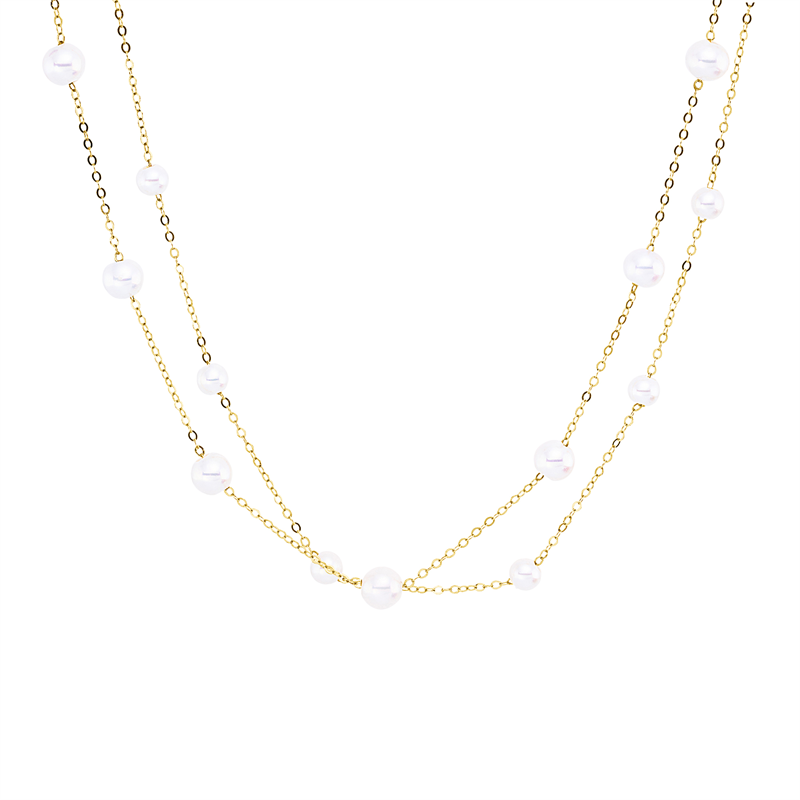 Collier 18 kt GG, mit ZÖ 40,6 cm