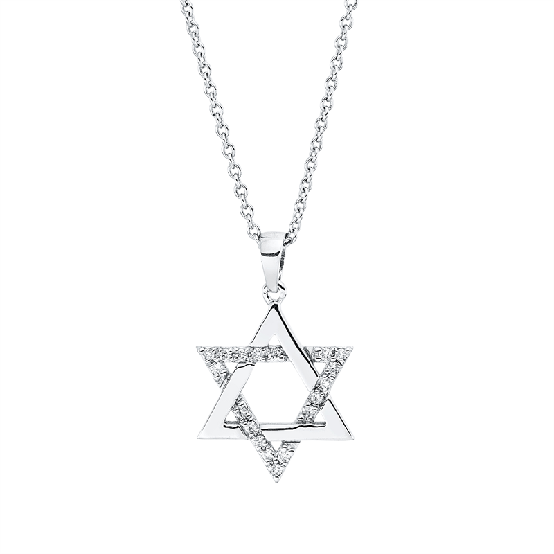 Collier 18 kt WG Stern