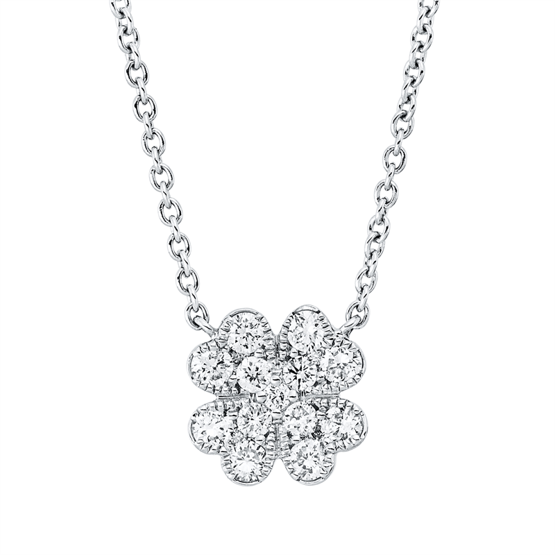 Collier 18 kt WG, mit ZÖ 40 cm + 43 cm