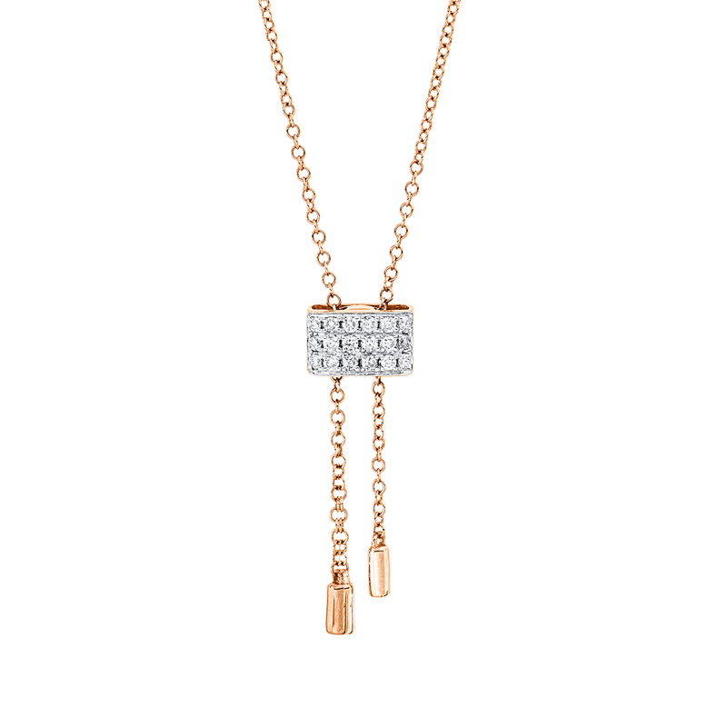 Collier 18 kt RG+WG