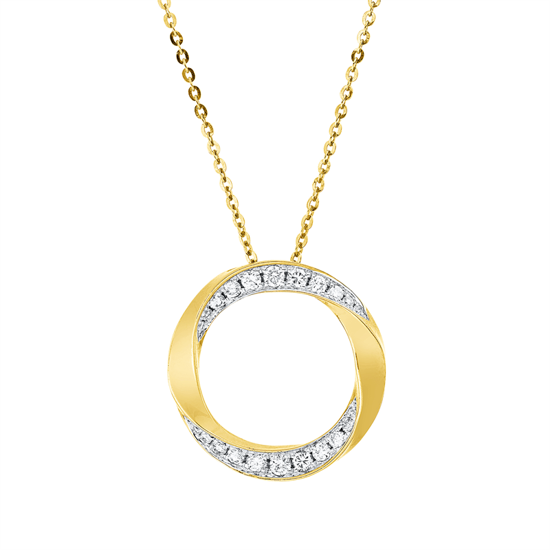 Collier 18 kt GG+WG Kreis, mit ZÖ 40 cm + 43 cm