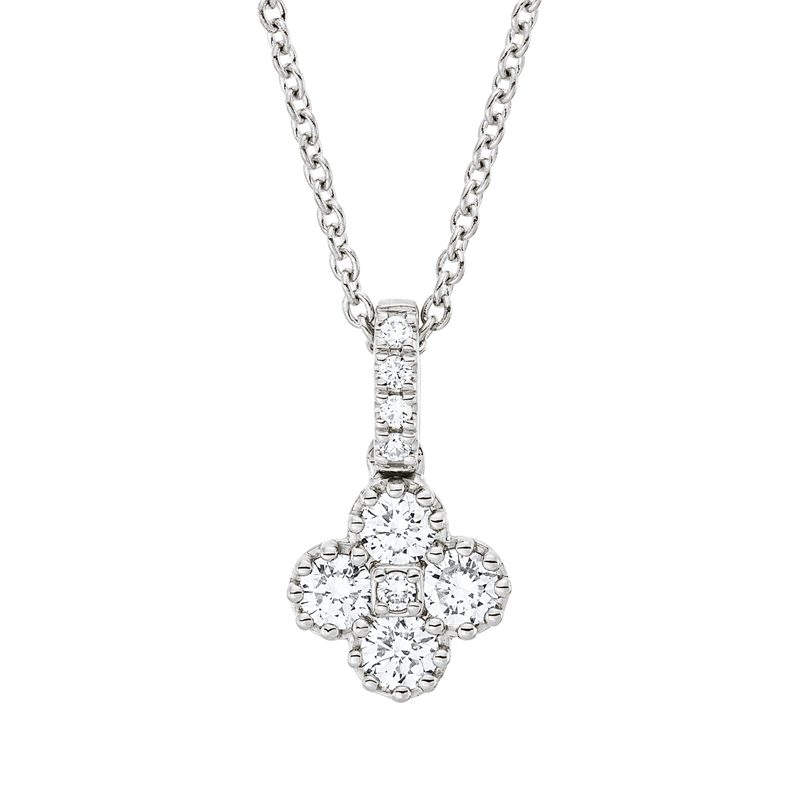 Collier 18 kt WG, mit ZÖ 42 cm