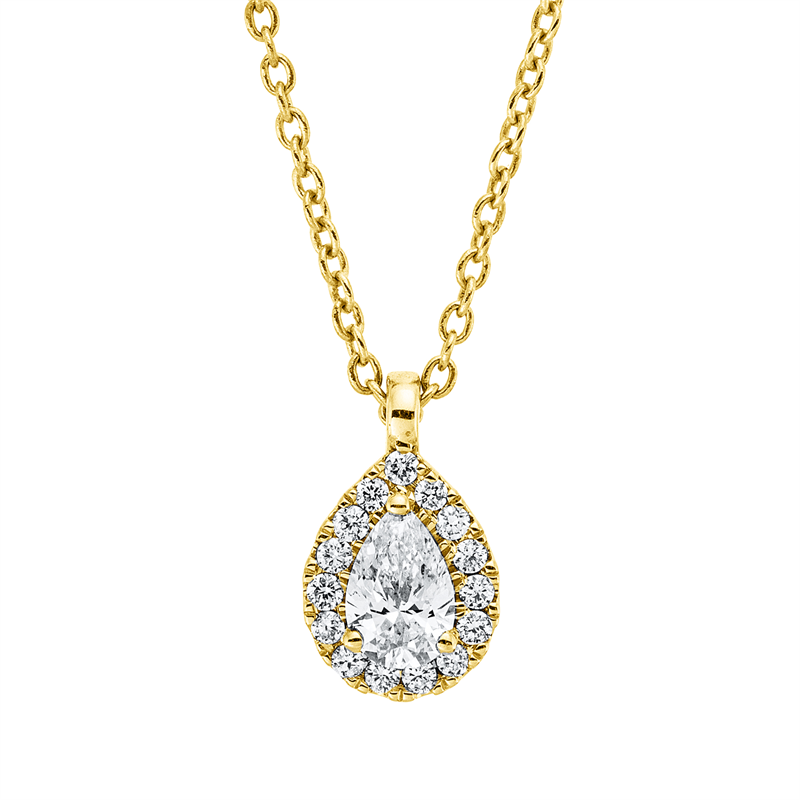 Collier 3er-Krappe 18 kt GG, mit ZÖ 42 cm
