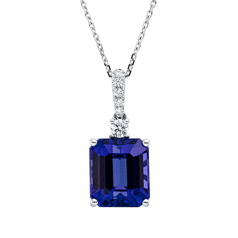 Collier 18 kt WG, mit ZÖ 40 cm + 43 cm