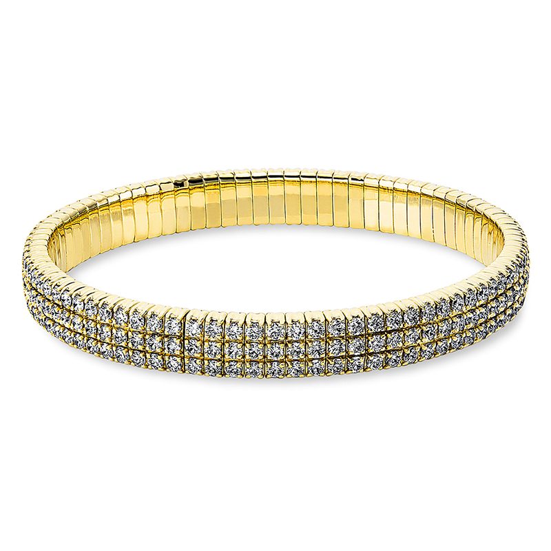 Armband 4er-Krappe 18 kt GG, Flexband