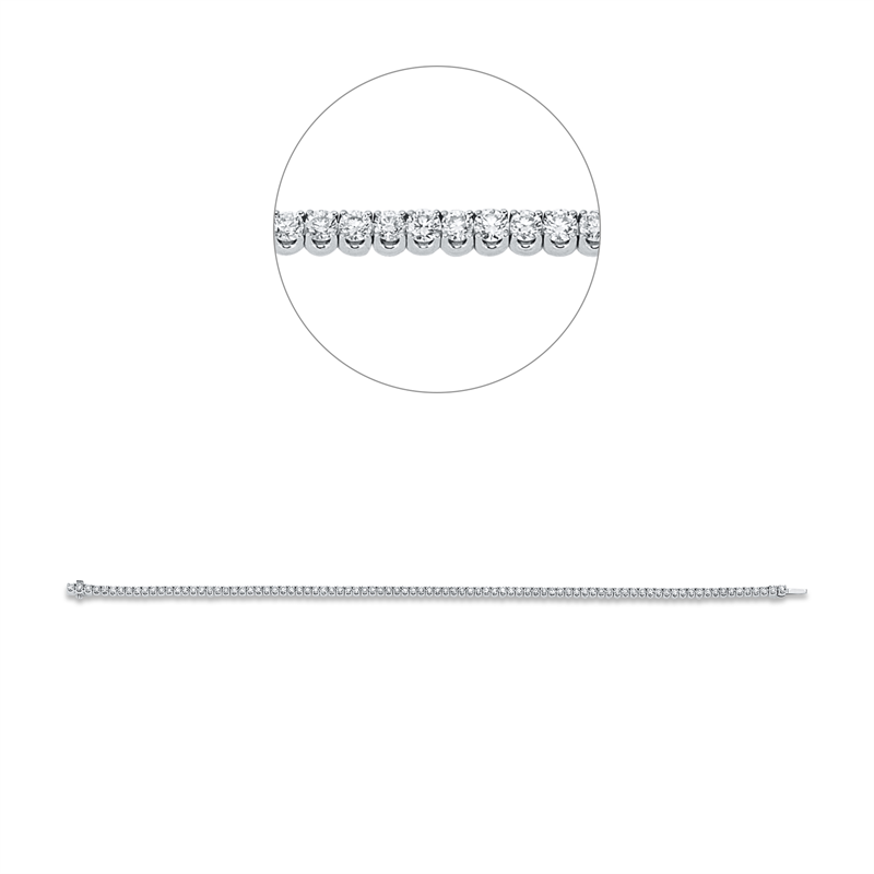 Armband 4er-Krappe 18 kt WG, With American Lock