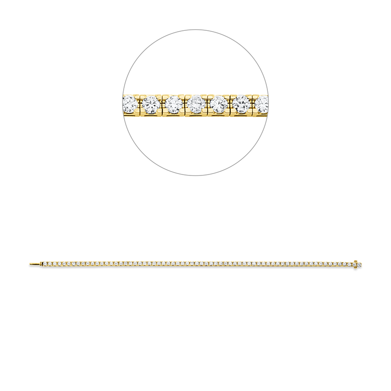 Armband 4er-Krappe 18 kt GG+WG