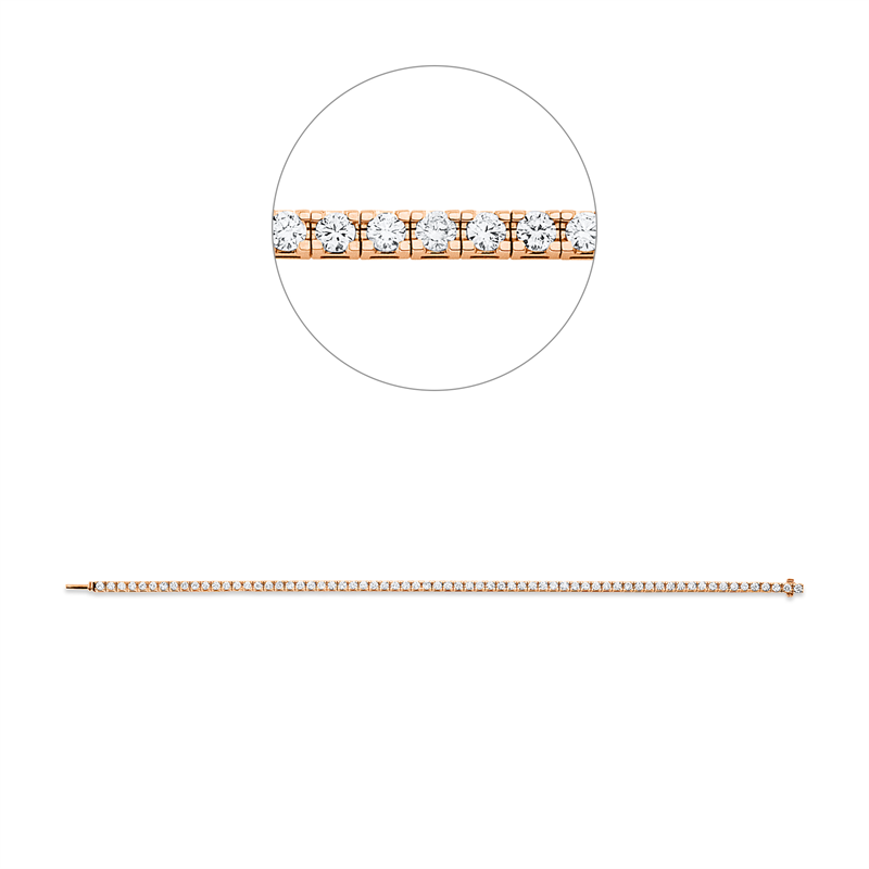 Armband 4er-Krappe 18 kt GG+WG