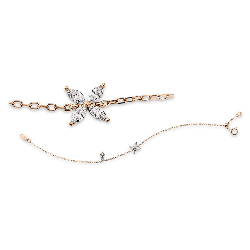 Armband 18 kt RG, Länge variabel