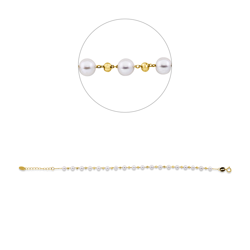 Armband 18 kt GG, mit ZÖ 16 cm