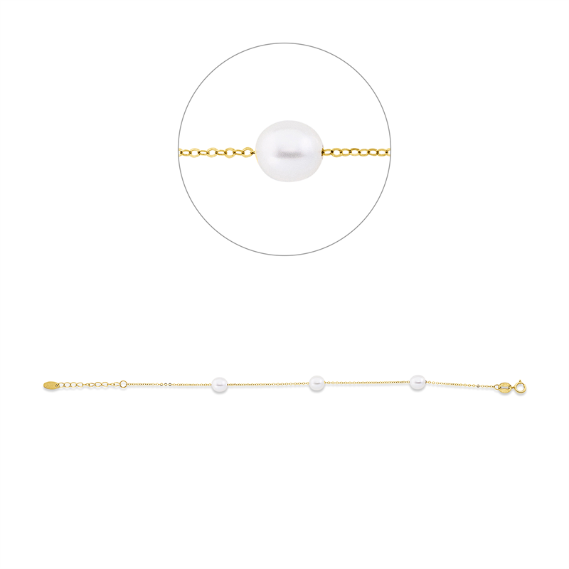 Armband 18 kt GG, mit ZÖ 16 cm