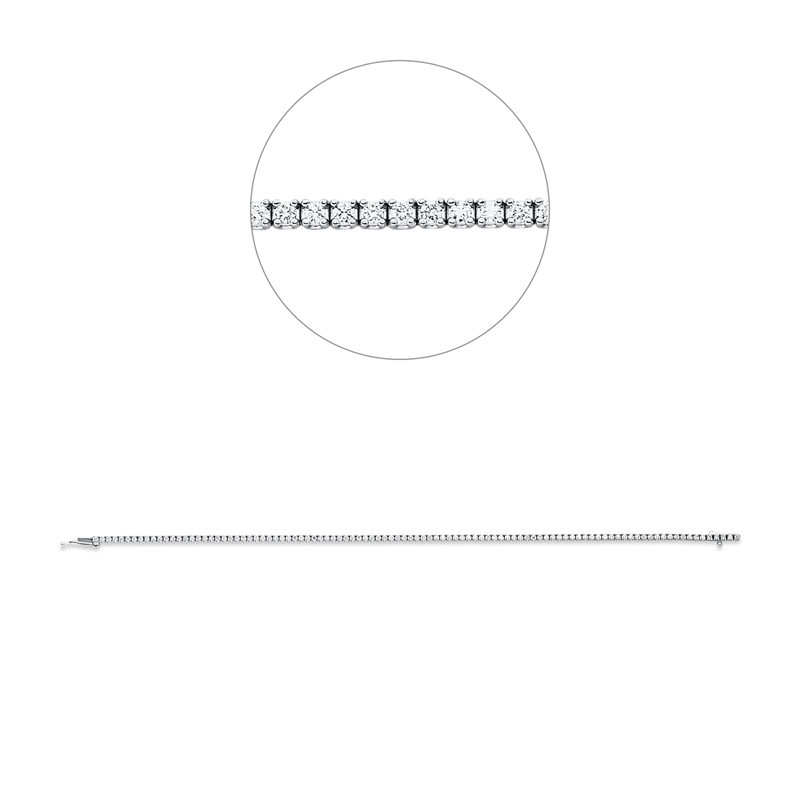 Armband 4er-Krappe 18 kt WG, Premium Edition