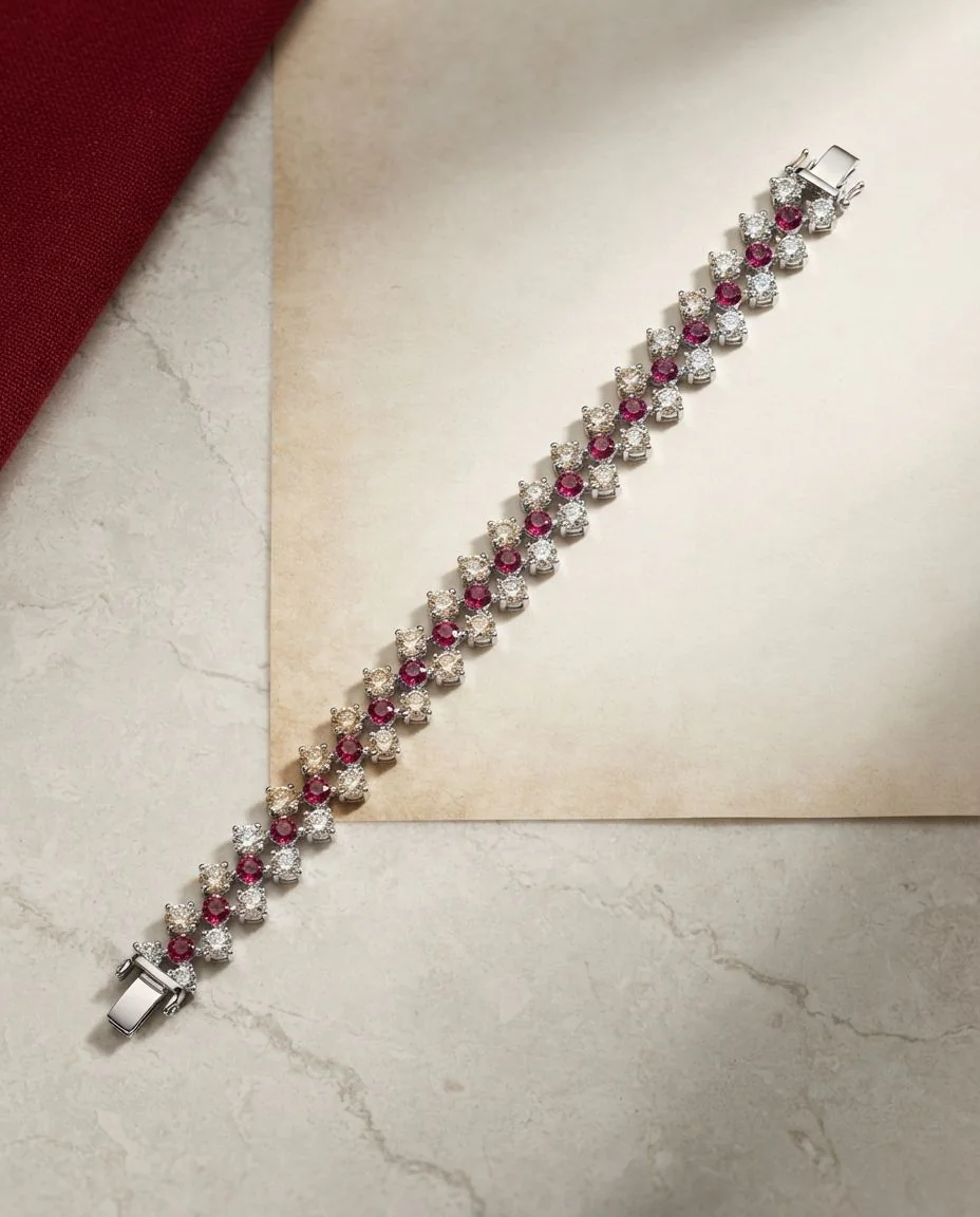 Armband 18 Karat Weißgold · drapiert