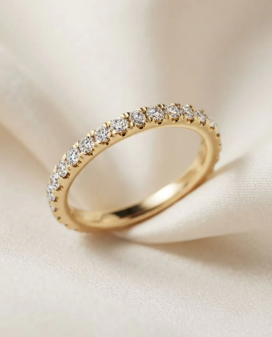 Ring 14 Karat Gelbgold · drapiert