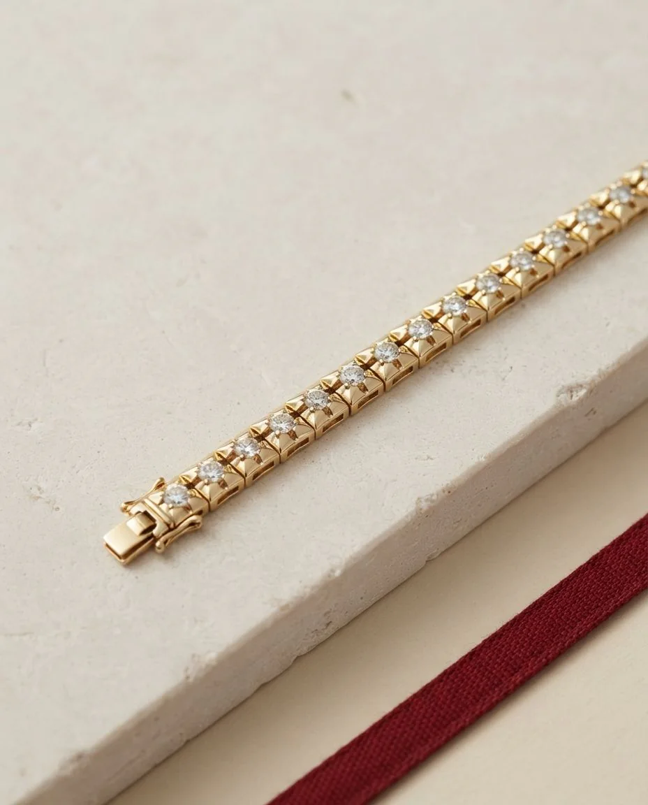 Armband 4er-Krappe 18 Karat Gelbgold · drapiert