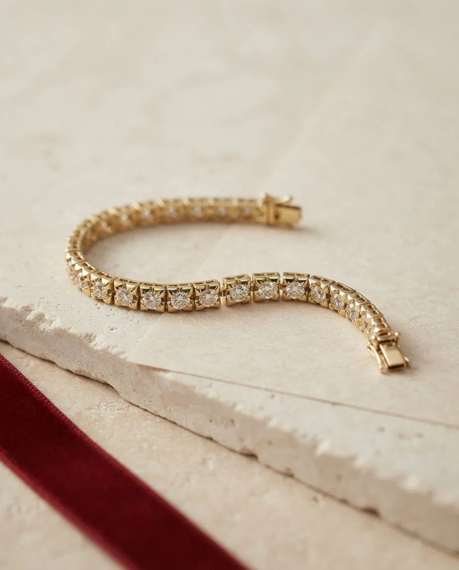 Armband 4er-Krappe 18 Karat Gelbgold · drapiert