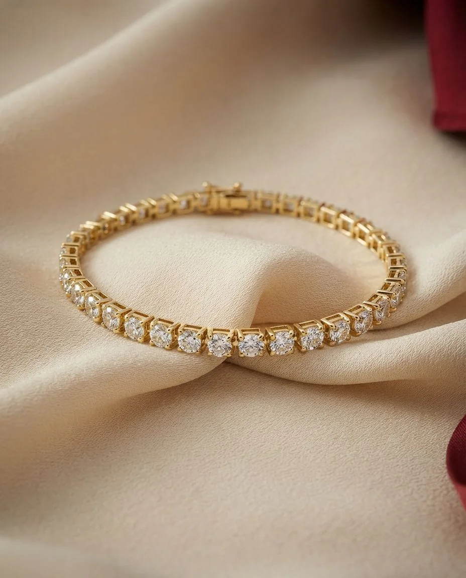 Armband 4er-Krappe 18 Karat Gelbgold · drapiert
