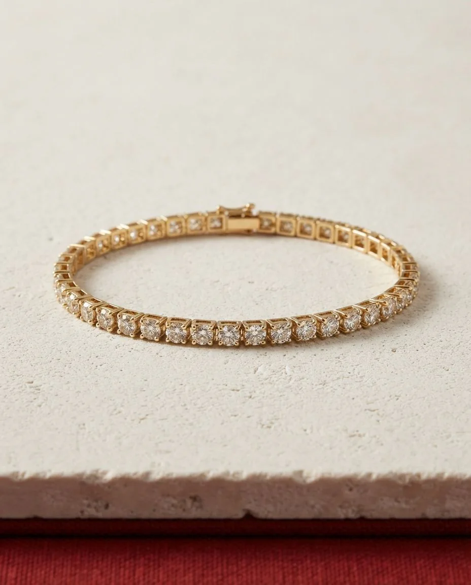 Armband 4er-Krappe 18 Karat Gelbgold · drapiert