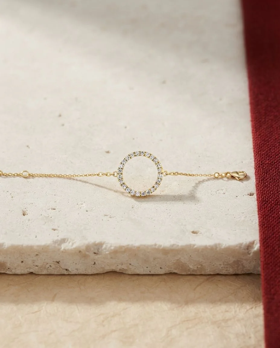 Armband 14 Karat Gelbgold · drapiert