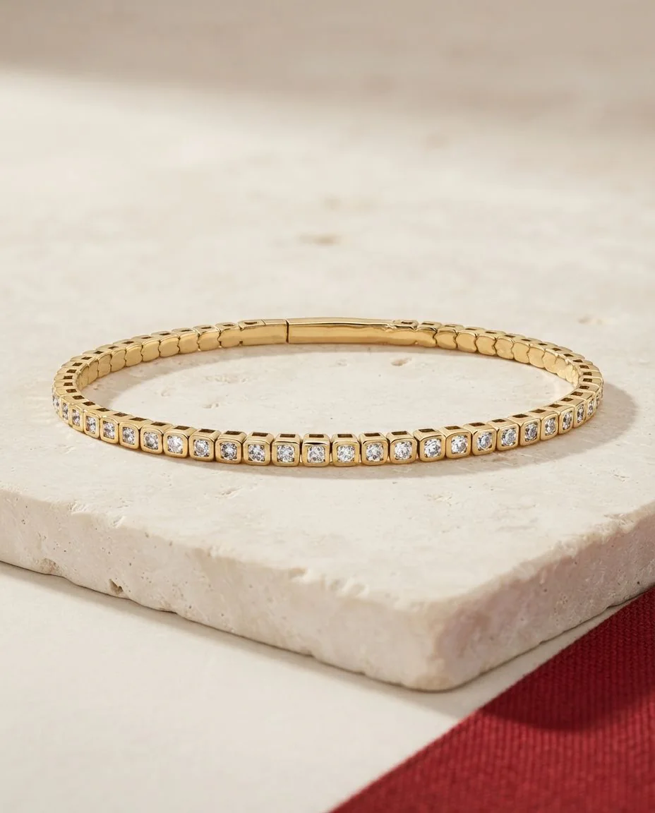 Armreif 18 Karat Gelbgold · drapiert