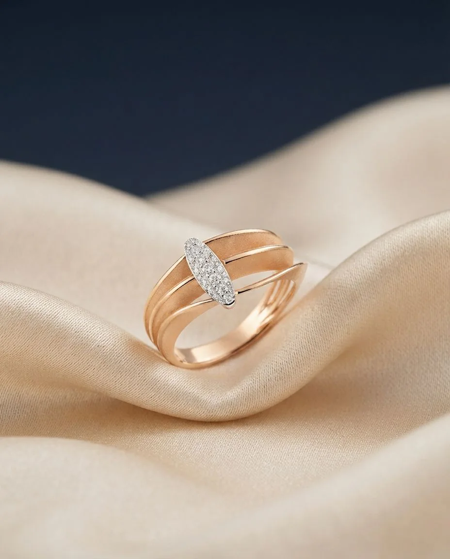 Ring Dune Chic Pavé · drapiert