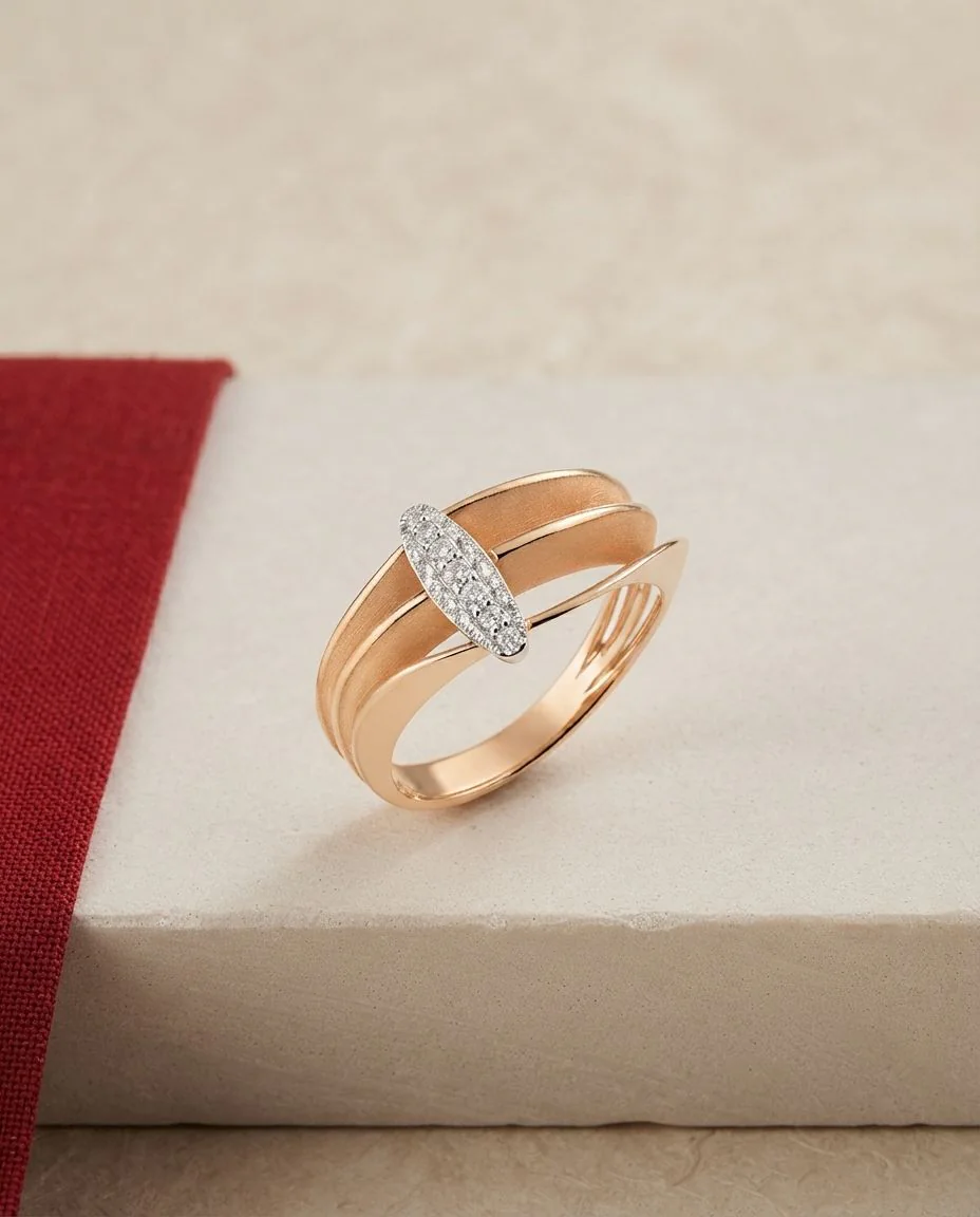 Ring Dune Chic Pavé · drapiert