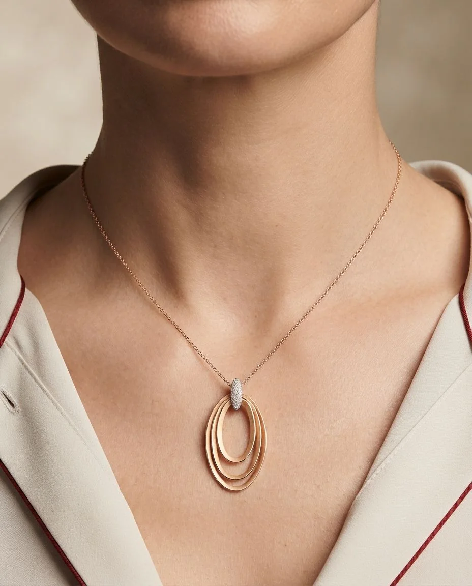 Halskette Dune Chic Pavé · getragen
