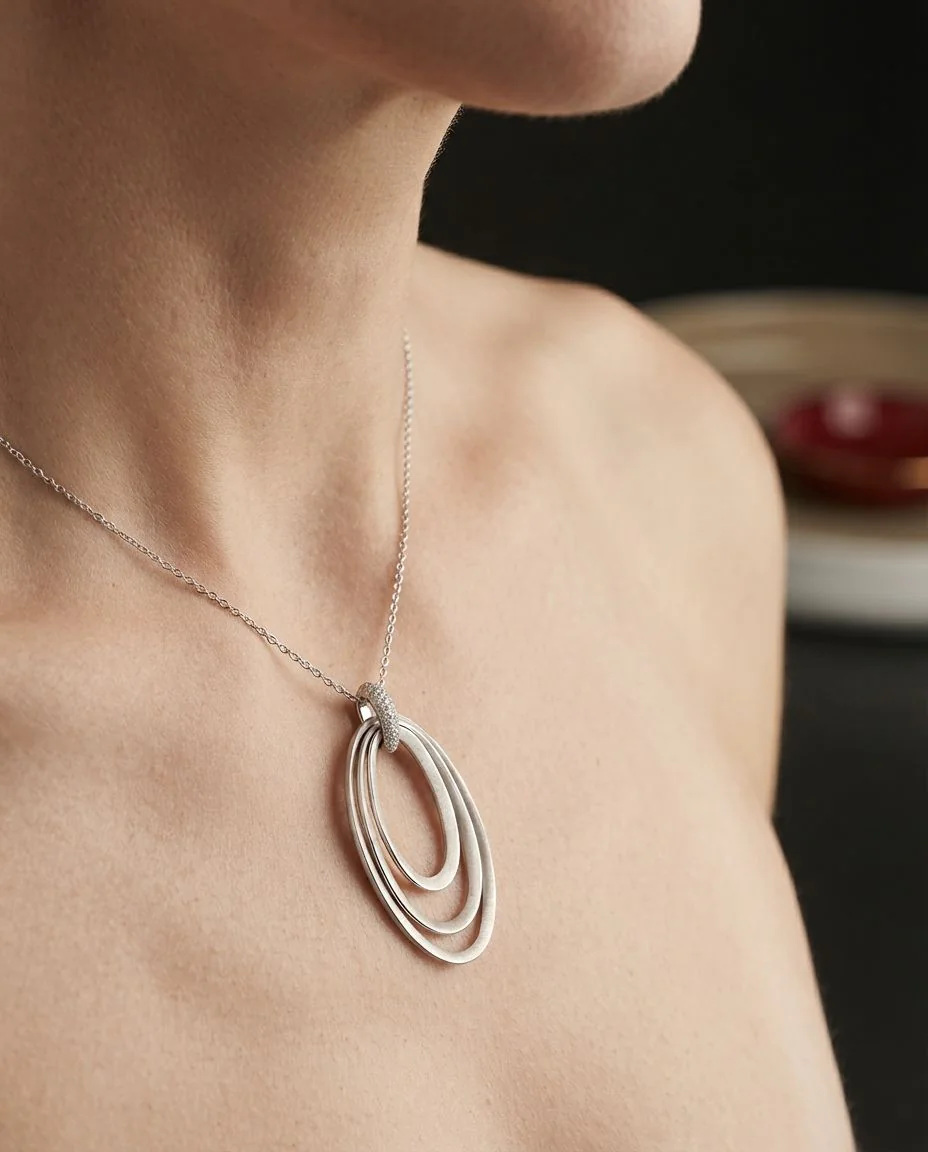 Halskette Dune Chic Pavé · getragen