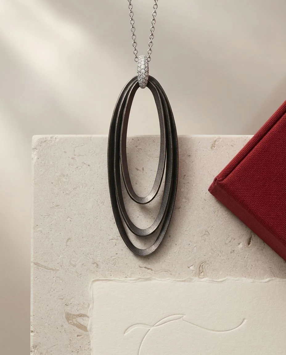 Halskette Dune Chic Pavé · drapiert