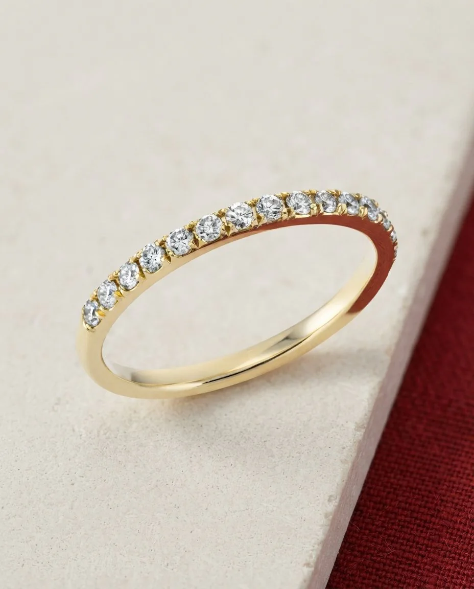 Ring 14 Karat Gelbgold · drapiert