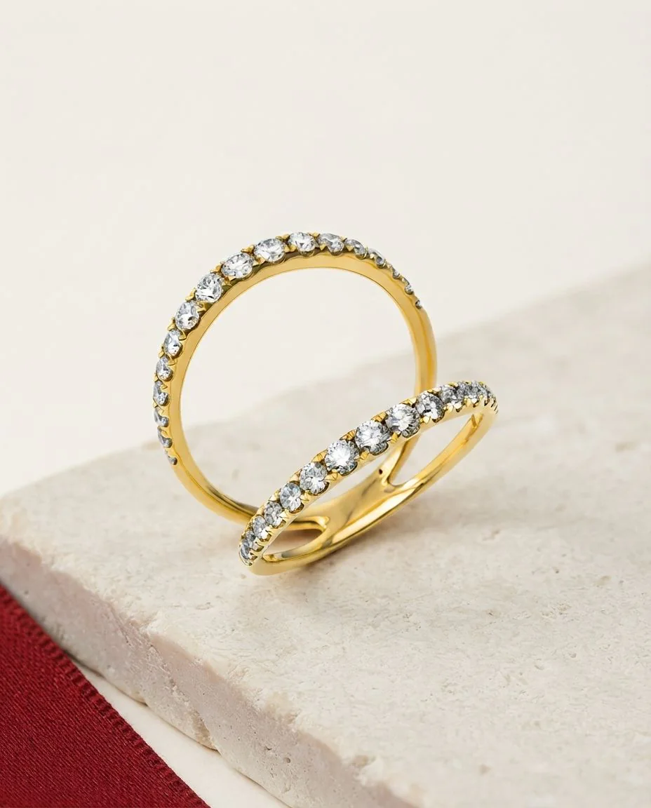 Ring 14 Karat Gelbgold · drapiert