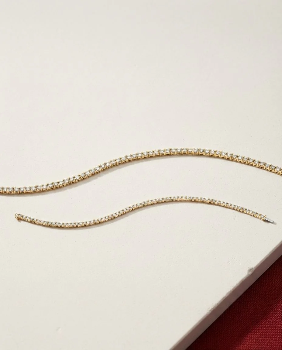 Armband 4er-Krappe 18 Karat Gelbgold+Weißgold · drapiert