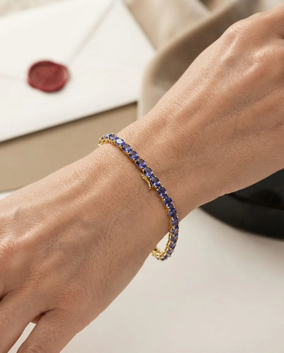 Armband 14 Karat Gelbgold · getragen