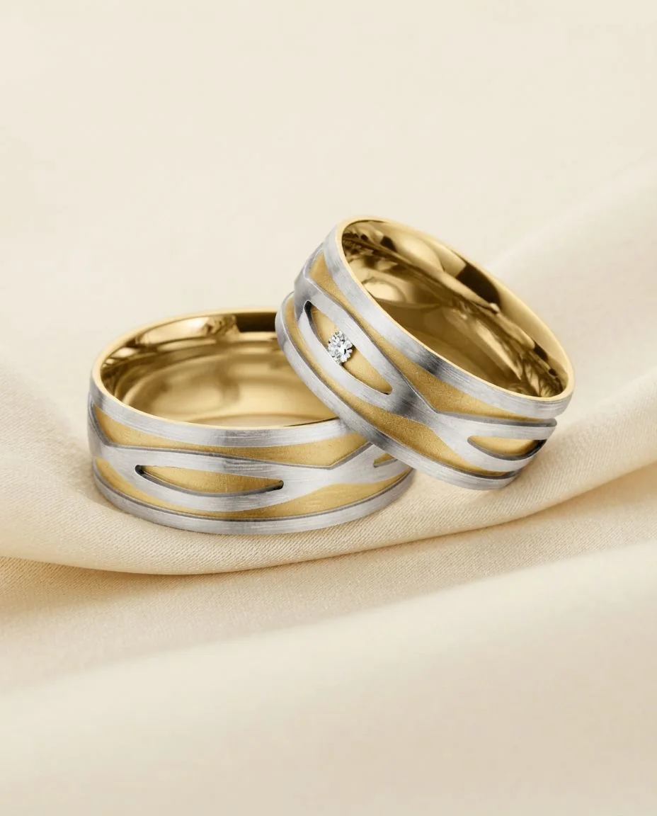 Trauringe · RU-1446-5 · Platin 600/- · drapiert