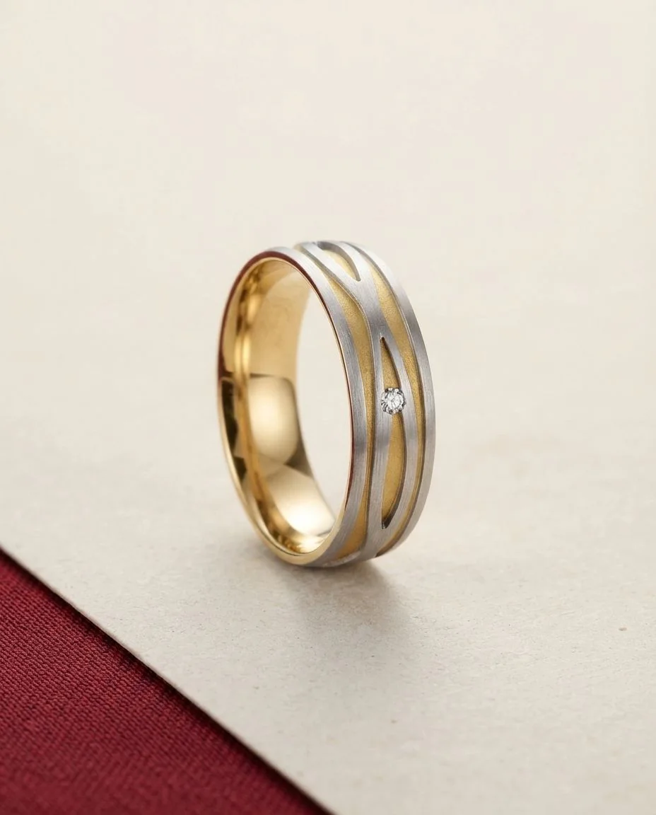 Trauringe · RU-1446-5 · Platin 600/- · drapiert