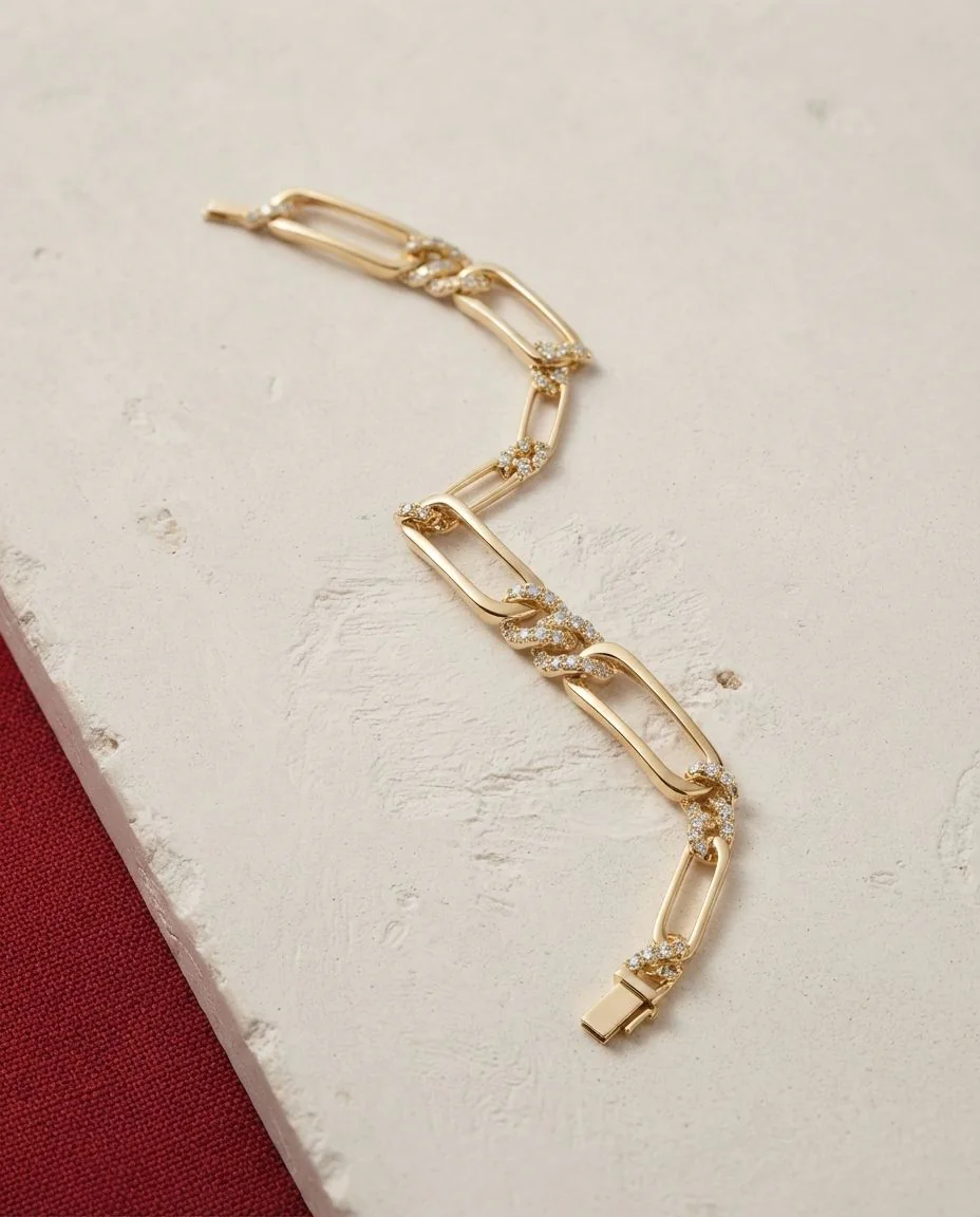 Armband 18 Karat Gelbgold · drapiert