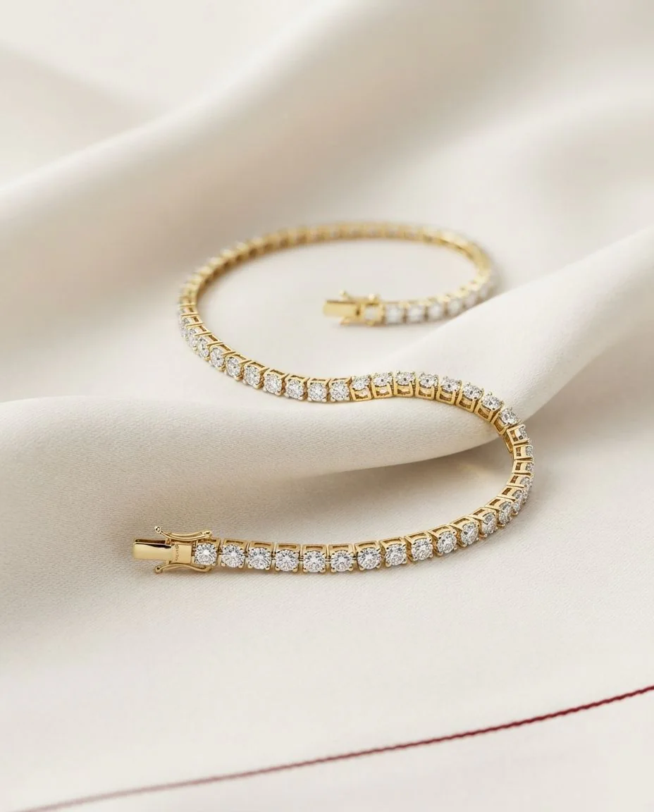 Armband 18 Karat Gelbgold+Weißgold · drapiert