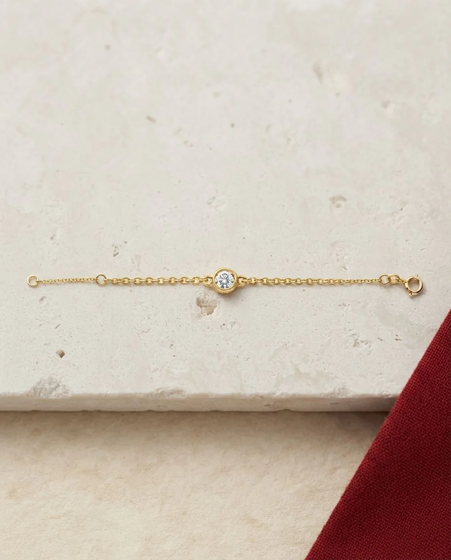 Armband Zarge 14 Karat Gelbgold, mit ZÖ 17 cm · drapiert