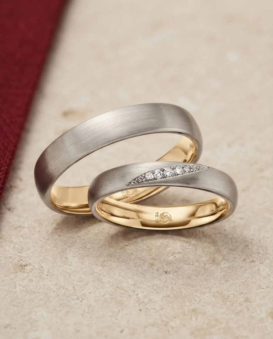 Trauringe · RU-1642-12 · Gelbgold 585/- · drapiert