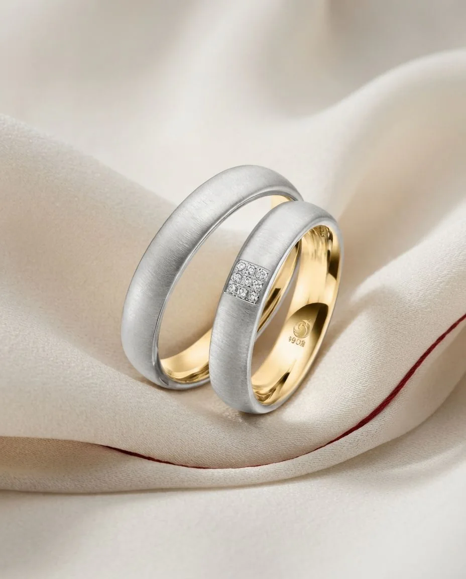 Trauringe · RU-1539-9 · Platin 600/- · drapiert