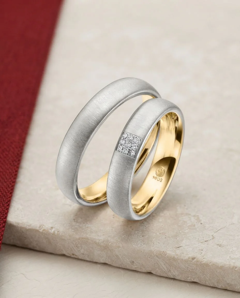 Trauringe · RU-1539-9 · Platin 600/- · drapiert